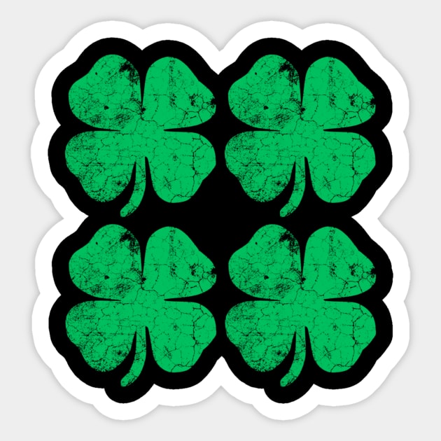 Four Irish American Flag Ireland Shamrock St Patrick Day Sticker by dashawncannonuzf